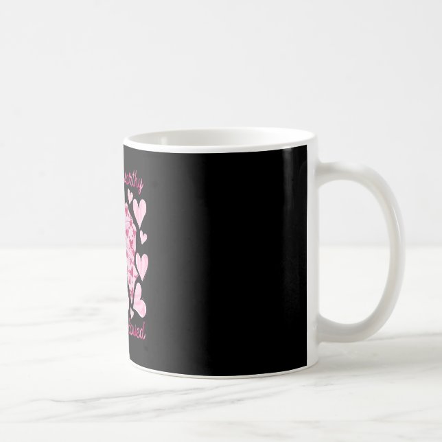 Taza De Café Retro Eres Digno Querido Coquette Bow Vale (Derecha)