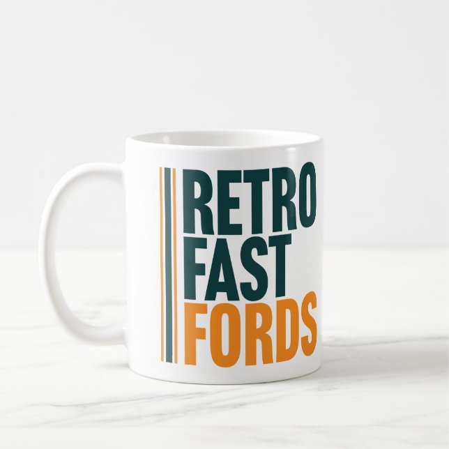Taza De Café Retro Fast Fords Classic Mug (Izquierda)