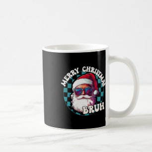 Taza De Café Retro Feliz Navidad Bruh Funny Guay Santa Claus
