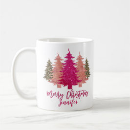 Taza De Café Retro Feliz Navidad personalizada