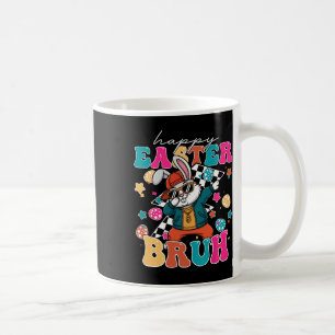 Taza De Café Retro Feliz Pascua Bruh Cute Bunny Dabbing Toddler