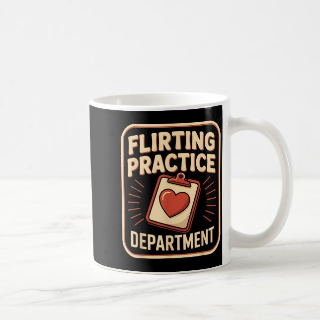 Taza De Café Retro Flirting Practice Department Funny Valentine (Derecha)