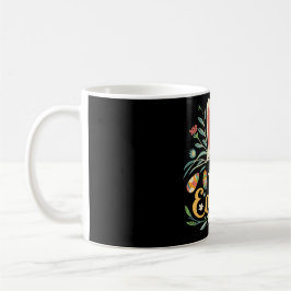 Taza De Café Retro Floral Happy Easter Bunny Boho Spring