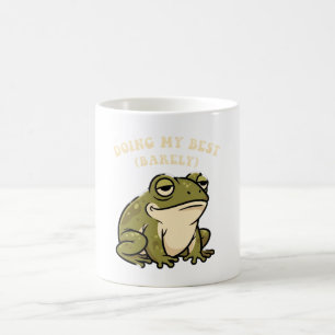 Taza De Café Retro Frog Minimal Effort White Mug