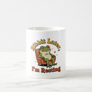 Taza De Café Retro Frog Relax Humor White Coffee Mug