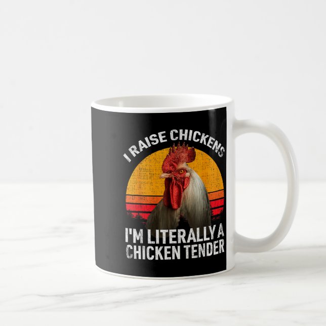 Taza De Café Retro Funny Chicken Lover Gift – I Raise Chickens  (Derecha)
