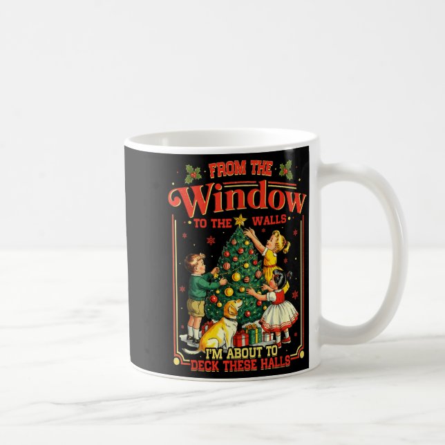 Taza De Café Retro Funny Christmas Holiday From The Windows To  (Derecha)