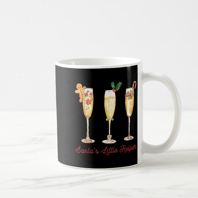Taza De Café Retro Funny Santa's Little Helper Martini Merry Ch (Derecha)