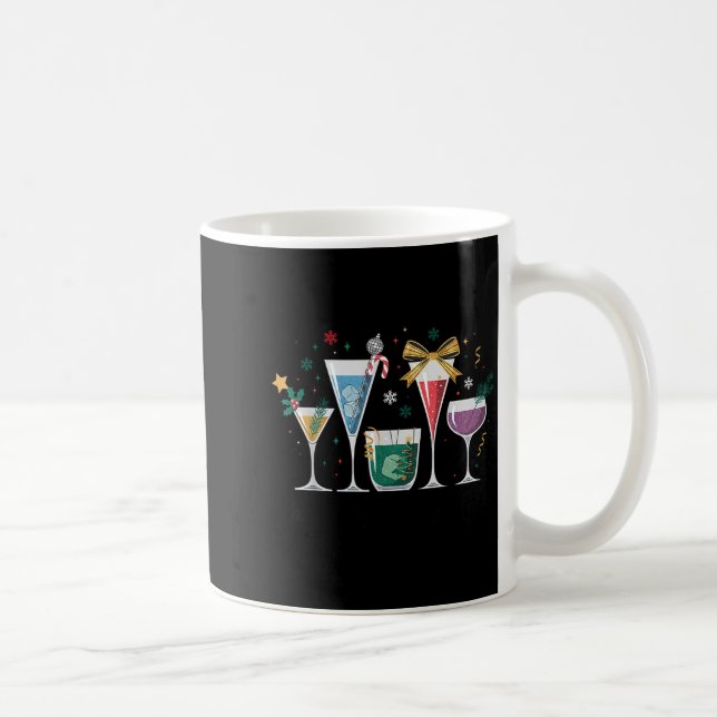 Taza De Café Retro Funny Santa's Little Helper Martini Merry Ch (Derecha)