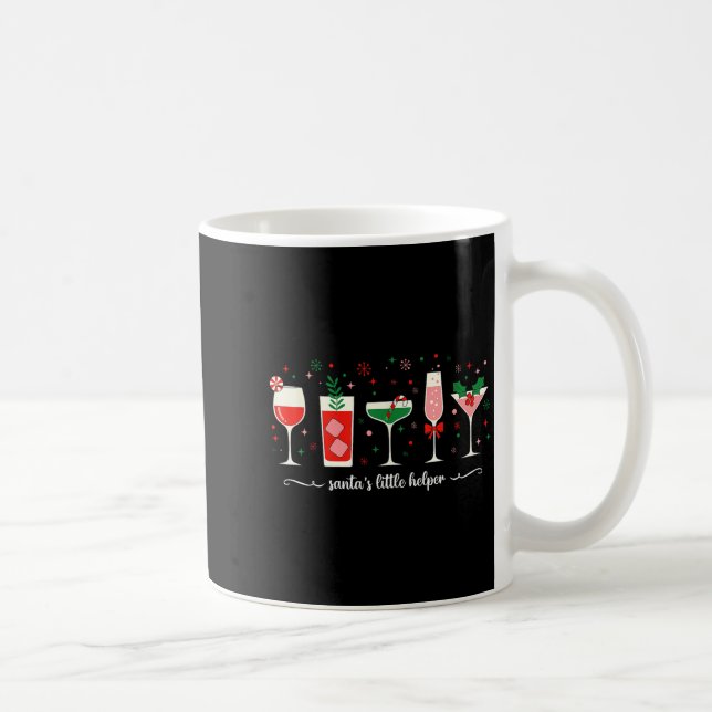 Taza De Café Retro Funny Santa's Little Helper Martini Merry Ch (Derecha)