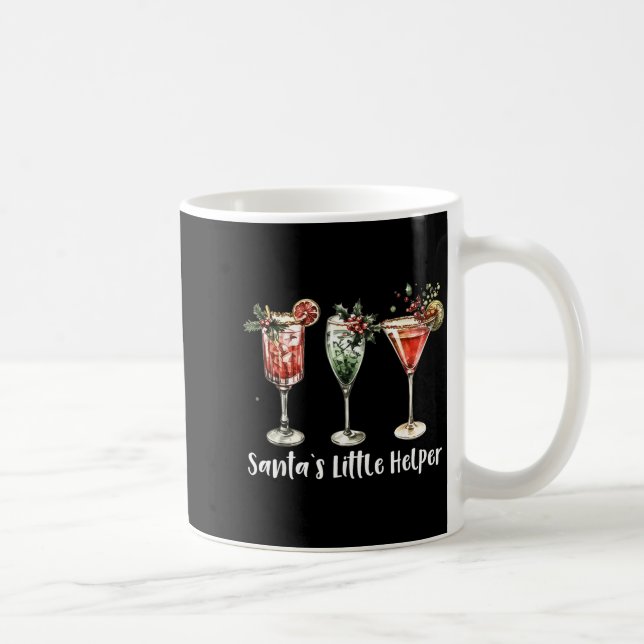 Taza De Café Retro Funny Santa's Little Helper Martini Merry Ch (Derecha)
