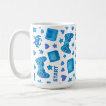 Retro Gamer Mug - Controlador de videojuegos azul