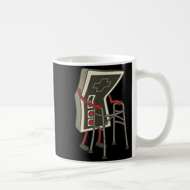 Taza De Café Retro Gaming Controller Old Gamer With Walker Funn (Derecha)