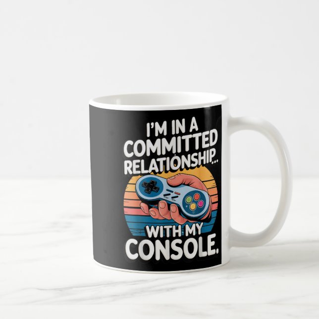 Taza De Café Retro Gaming Relationship Funny Gamer Console Love (Derecha)