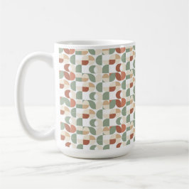 Taza De Café Retro Geometric Pattern