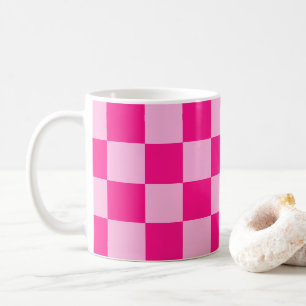 Taza De Café Retro geométrico rosa cálido