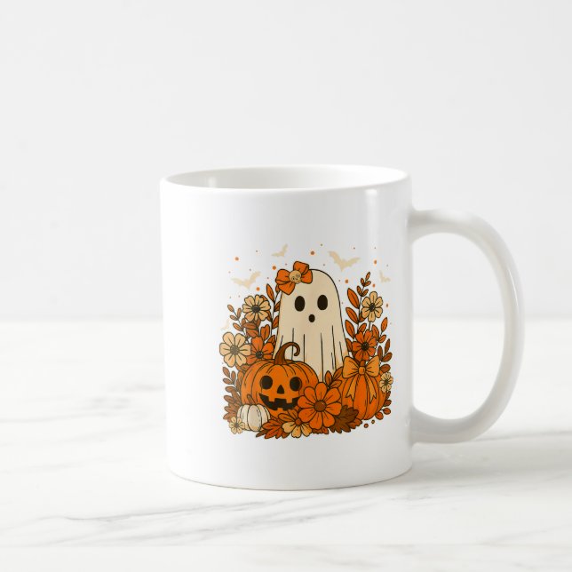 Taza De Café Retro Ghosts Feliz Día de Disfraces de Halloween C (Derecha)
