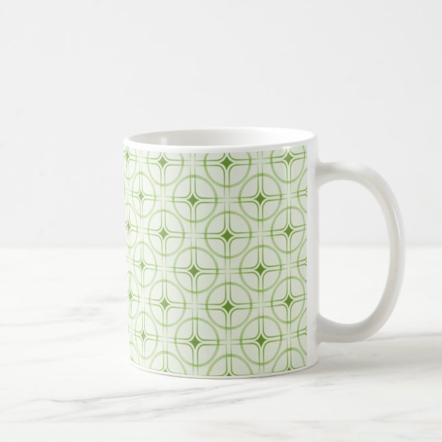 Taza De Café Retro Glam Mug, Verde (Derecha)