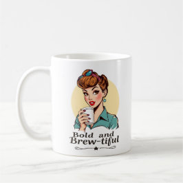 Taza De Café Retro glamoroso audaz y hermoso