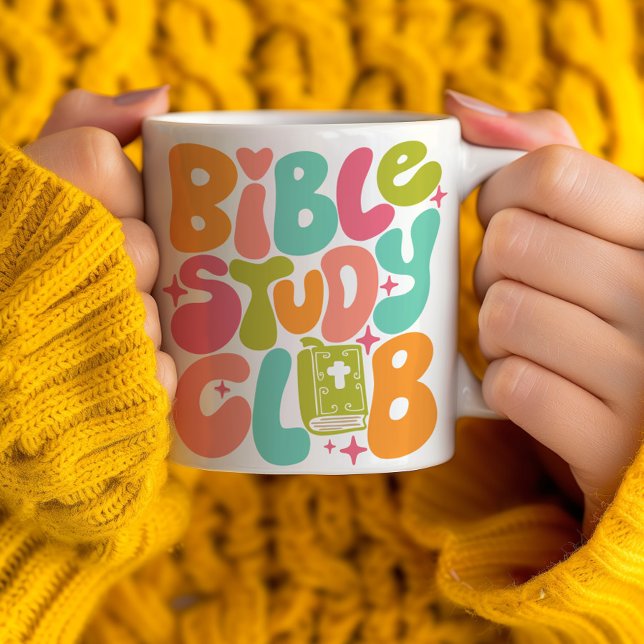 Taza De Café Retro Groovy Biblia Study Club Coffee Mug (Subido por el creador)