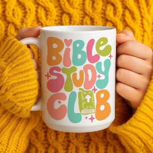 Taza De Café Retro Groovy Biblia Study Club Coffee Mug