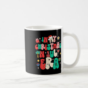 Taza De Café Retro Groovy En Mi Era De Navidad En Julio Verano 