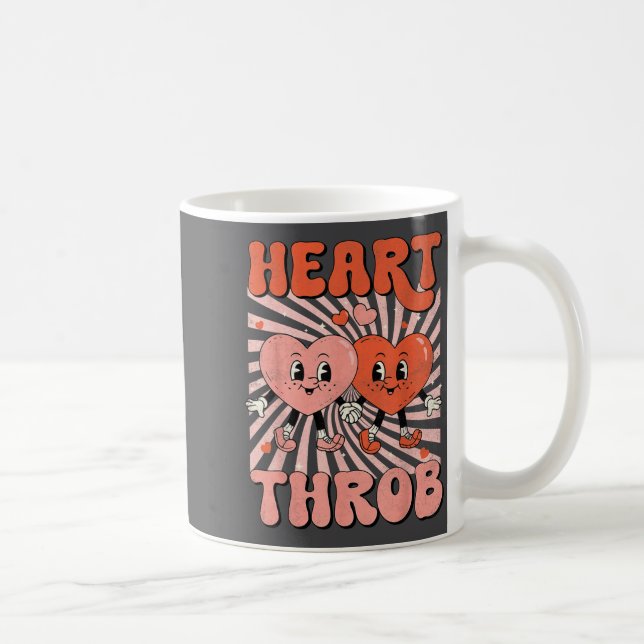 Taza De Café Retro Groovy Heart Throb Valentines Day Toddlers B (Derecha)