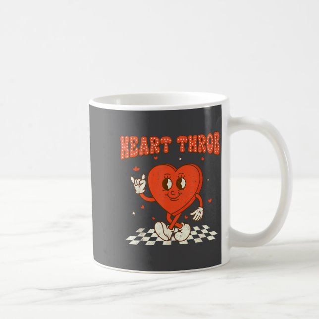 Taza De Café Retro Groovy Heart Throb Valentines Day Toddlers B (Derecha)