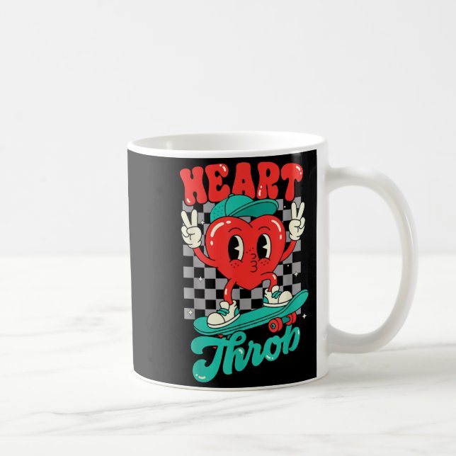 Taza De Café Retro Groovy Heart Throb Valentines Day Toddlers B (Derecha)