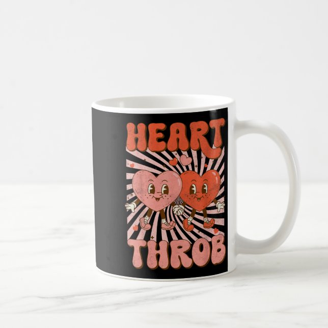 Taza De Café Retro Groovy Heart Throb Valentines Day Toddlers B (Derecha)