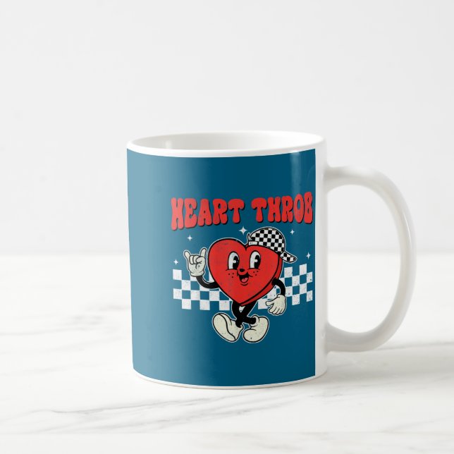 Taza De Café Retro Groovy Heart Throb Valentines Day Toddlers B (Derecha)