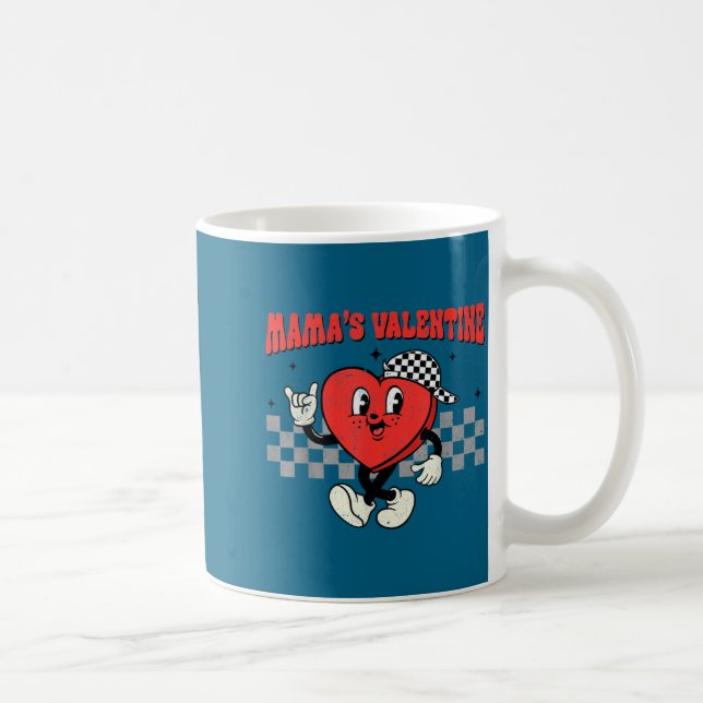 Taza De Café Retro Groovy Heart Throb Valentines Day Toddlers B (Derecha)