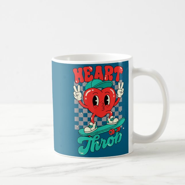 Taza De Café Retro Groovy Heart Throb Valentines Day Toddlers B (Derecha)
