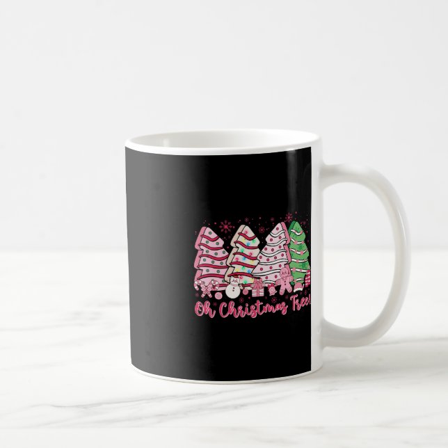 Taza De Café Retro Groovy Pink Oh Christmas Tree Cakes Debbie C (Derecha)