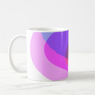 Taza De Café Retro Groovy púrpura Resumen 409