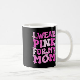 Taza De Café Retro Groovy, Yo Uso Rosa Para Mi Mamá Con Cáncer