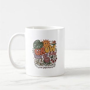Taza de café Retro Grow With The Flow Boho Botan