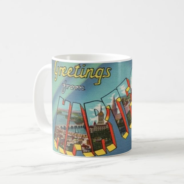 Taza De Café Retro Hartford Connecticut Mug (Anverso izquierdo)