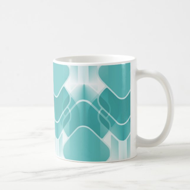 Taza De Café Retro Hipster Mug, Verde azulado (Derecha)