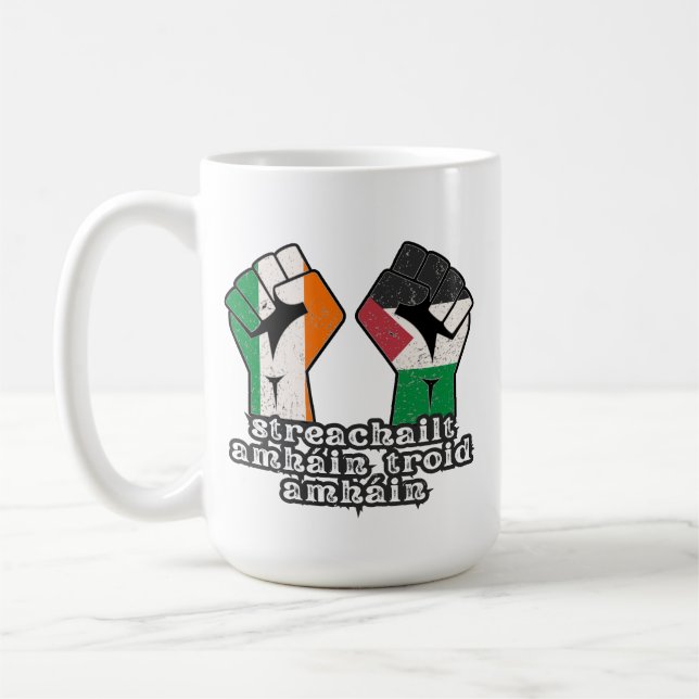 Taza De Café Retro Irlanda La revolución del puño solidario en  (Izquierda)