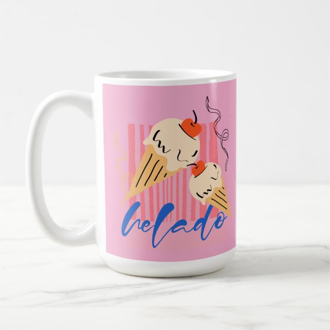 Taza De Café Retro Italian Ice Cream Cones (Izquierda)