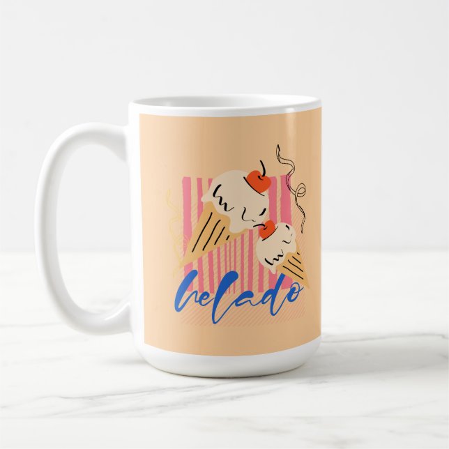 Taza De Café Retro Italian Ice Cream Cones (Izquierda)