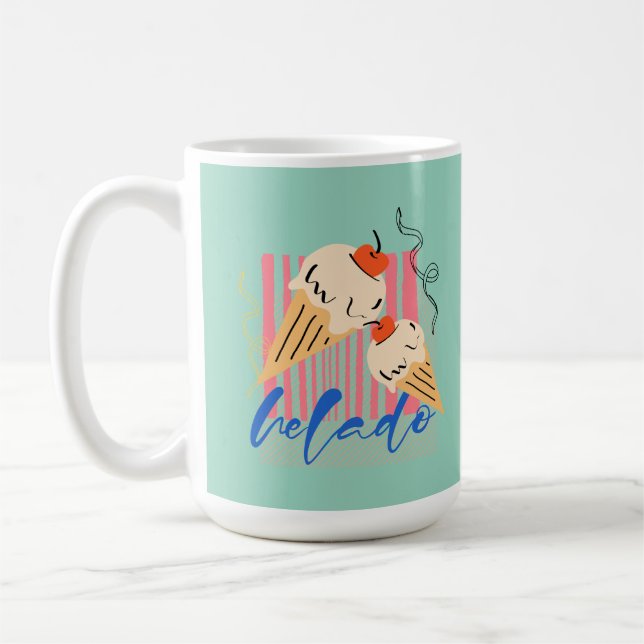 Taza De Café Retro Italian Ice Cream Cones (Izquierda)