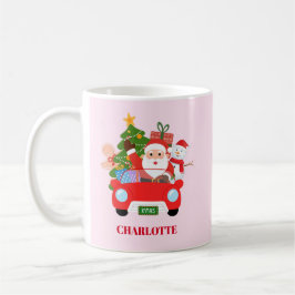 Taza De Café Retro Jingle y Mezcla Navidad Santa Rojo