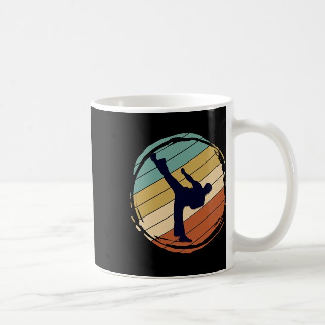 Taza De Café Retro Karate (Derecha)