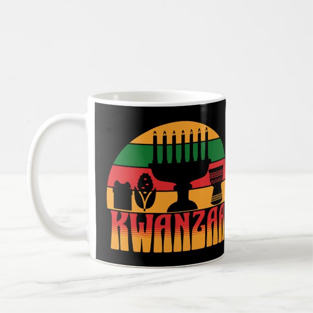 Taza De Café Retro Kwanzaa (Izquierda)