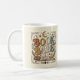 Taza De Café Retro Libro Babe Mística Celestial Bruja Librera