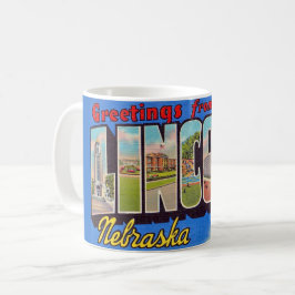 Taza De Café Retro Lincoln Nebraska Greeting Mug