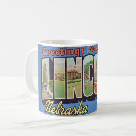 Taza De Café Retro Lincoln Nebraska Greeting Mug
