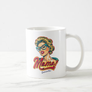 Taza De Café Retro mamá pop art 2 personalizado